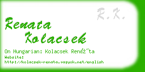 renata kolacsek business card